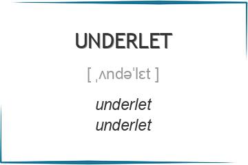 underlet 3 формы глагола