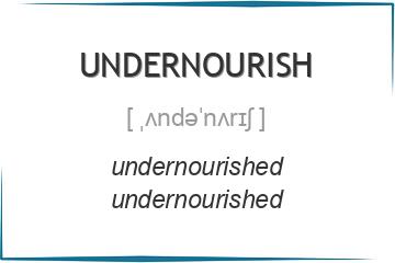 undernourish 3 формы глагола
