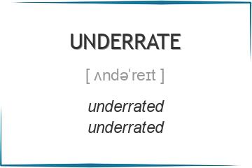 underrate 3 формы глагола