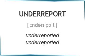 underreport 3 формы глагола