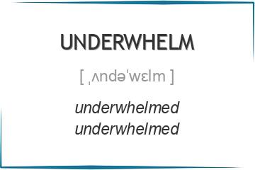 underwhelm 3 формы глагола