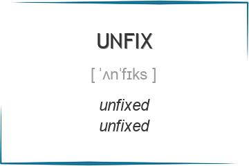 unfix 3 формы глагола