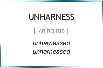 unharness 3 формы глагола