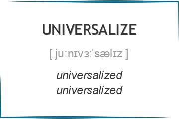 universalize 3 формы глагола