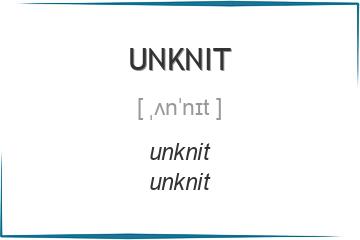 unknit 3 формы глагола