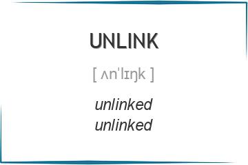 unlink 3 формы глагола