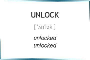 unlock 3 формы глагола