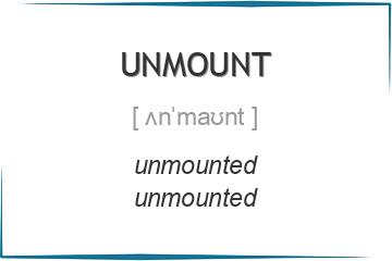 unmount 3 формы глагола