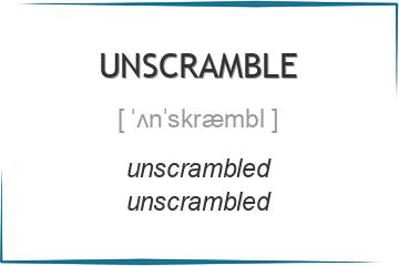 unscramble 3 формы глагола