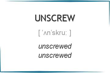 unscrew 3 формы глагола
