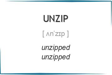unzip 3 формы глагола