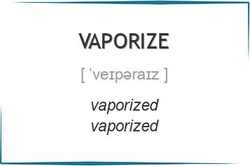 vaporize 3 формы глагола