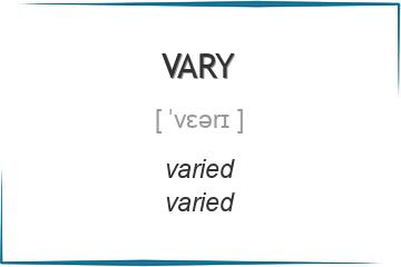 vary 3 формы глагола
