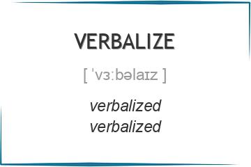 verbalize 3 формы глагола