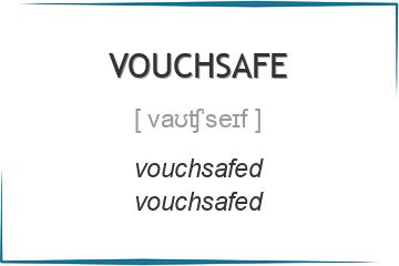 vouchsafe 3 формы глагола