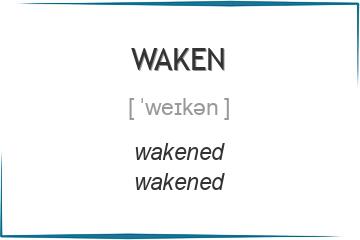 waken 3 формы глагола