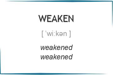 weaken 3 формы глагола