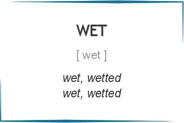 wet 3 формы глагола
