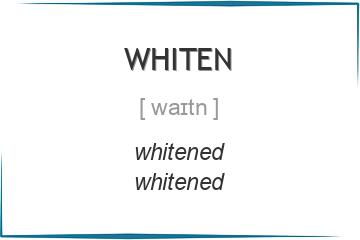 whiten 3 формы глагола