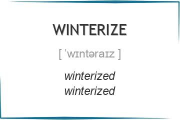 winterize 3 формы глагола