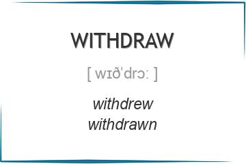 withdraw 3 формы глагола