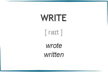 write 3 формы глагола