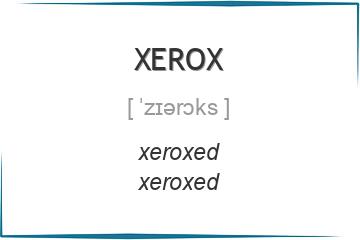 xerox 3 формы глагола