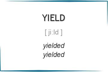 yield 3 формы глагола