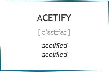 acetify 3 формы глагола