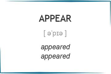 appear 3 формы глагола