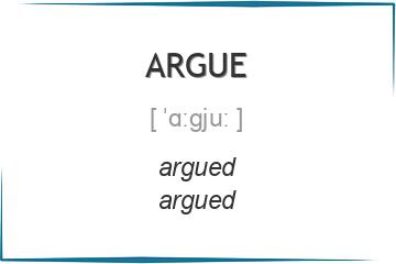 argue 3 формы глагола