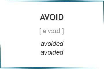 avoid 3 формы глагола