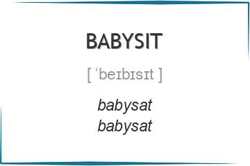babysit 3 формы глагола