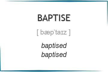 baptise 3 формы глагола