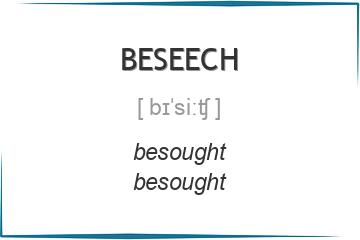 beseech 3 формы глагола