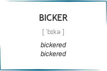 bicker 3 формы глагола