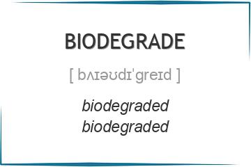 biodegrade 3 формы глагола
