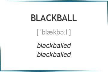 blackball 3 формы глагола