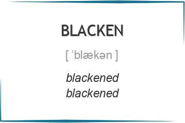 blacken 3 формы глагола