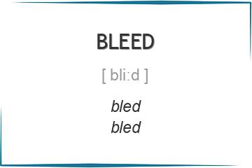 bleed 3 формы глагола
