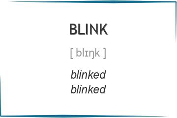 blink 3 формы глагола