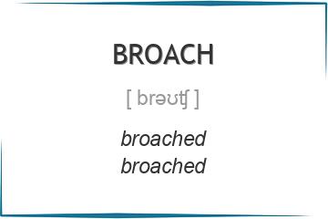 broach 3 формы глагола