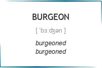 burgeon 3 формы глагола