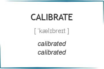 calibrate 3 формы глагола