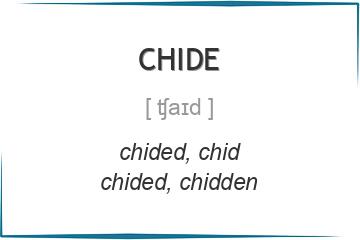 chide 3 формы глагола