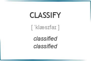 classify 3 формы глагола