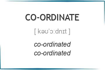 co-ordinate 3 формы глагола