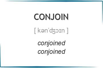 conjoin 3 формы глагола