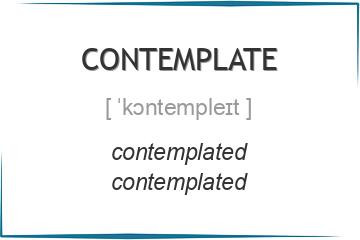 contemplate 3 формы глагола