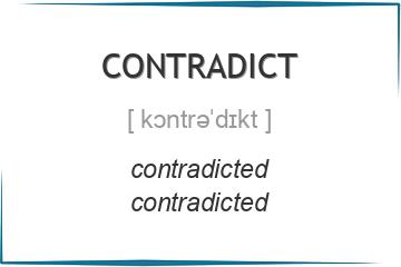 contradict 3 формы глагола